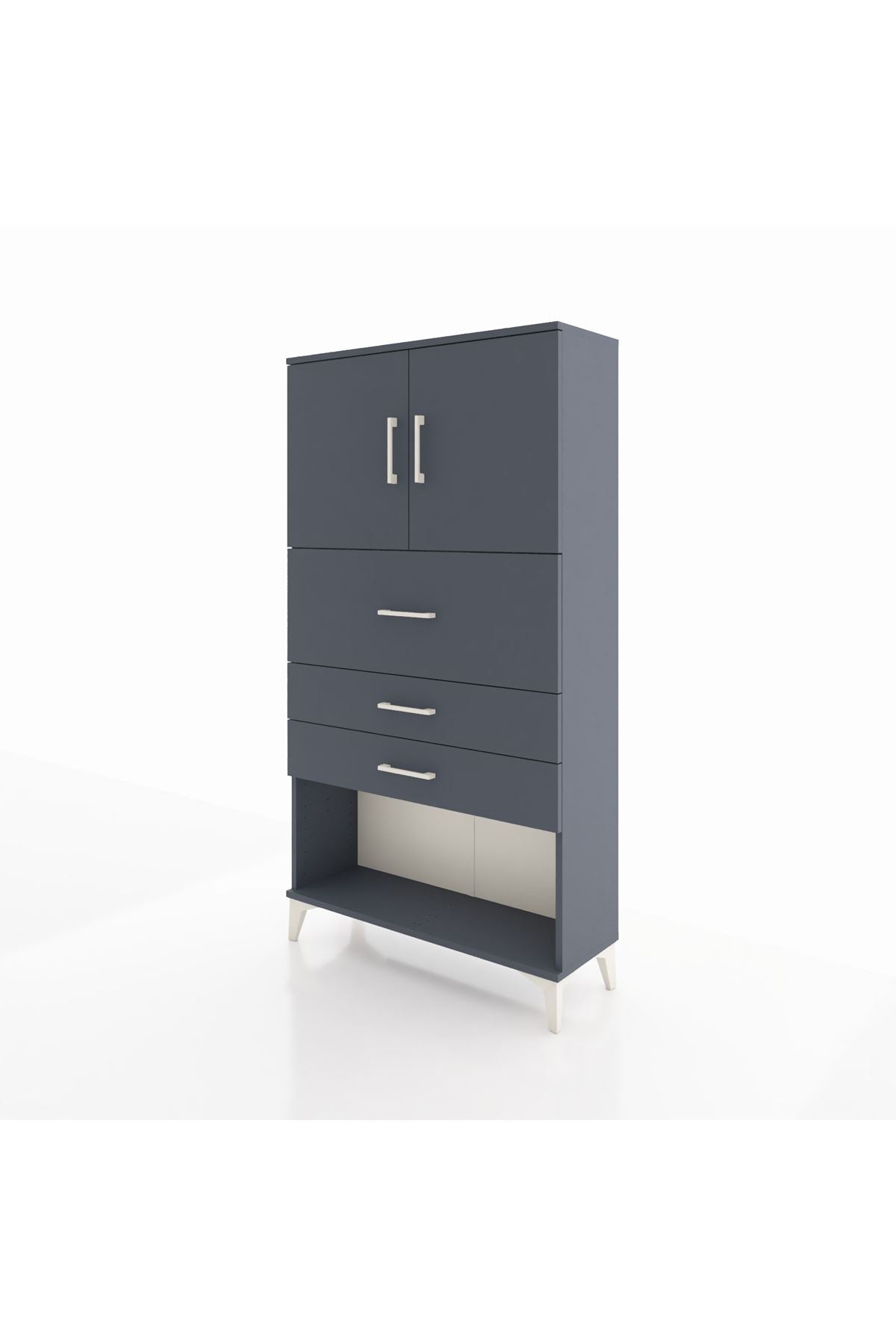 Arges Dolap 2 Raflı 3 Çekmeceli 2 Kapaklı 88x30x163 - S21M176V5A