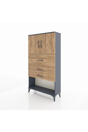Arges Dolap 2 Raflı 3 Çekmeceli 2 Kapaklı 88x30x163 - S21M176V6A