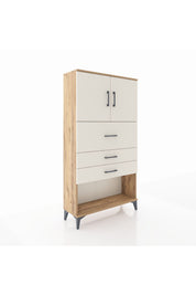 Arges Dolap 2 Raflı 3 Çekmeceli 2 Kapaklı 88x30x163 - S21M176V7A