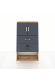 Arges Dolap 2 Raflı 3 Çekmeceli 2 Kapaklı 88x30x163 - S21M176V8A