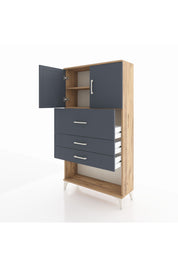 Arges Dolap 2 Raflı 3 Çekmeceli 2 Kapaklı 88x30x163 - S21M176V8A