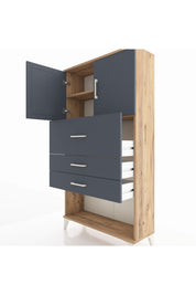 Arges Dolap 2 Raflı 3 Çekmeceli 2 Kapaklı 88x30x163 - S21M176V8A
