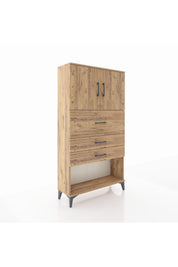 Arges Dolap 2 Raflı 3 Çekmeceli 2 Kapaklı 88x30x163 - S21M176V9A