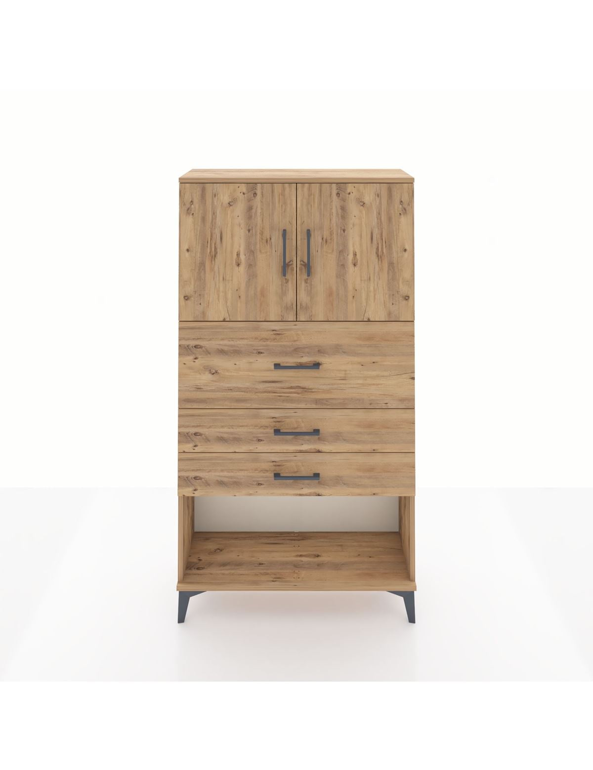 Arges Dolap 2 Raflı 3 Çekmeceli 2 Kapaklı 88x30x163 - S21M176V9A
