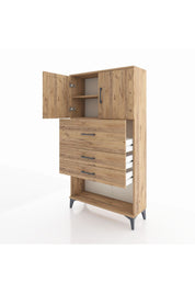 Arges Dolap 2 Raflı 3 Çekmeceli 2 Kapaklı 88x30x163 - S21M176V9A