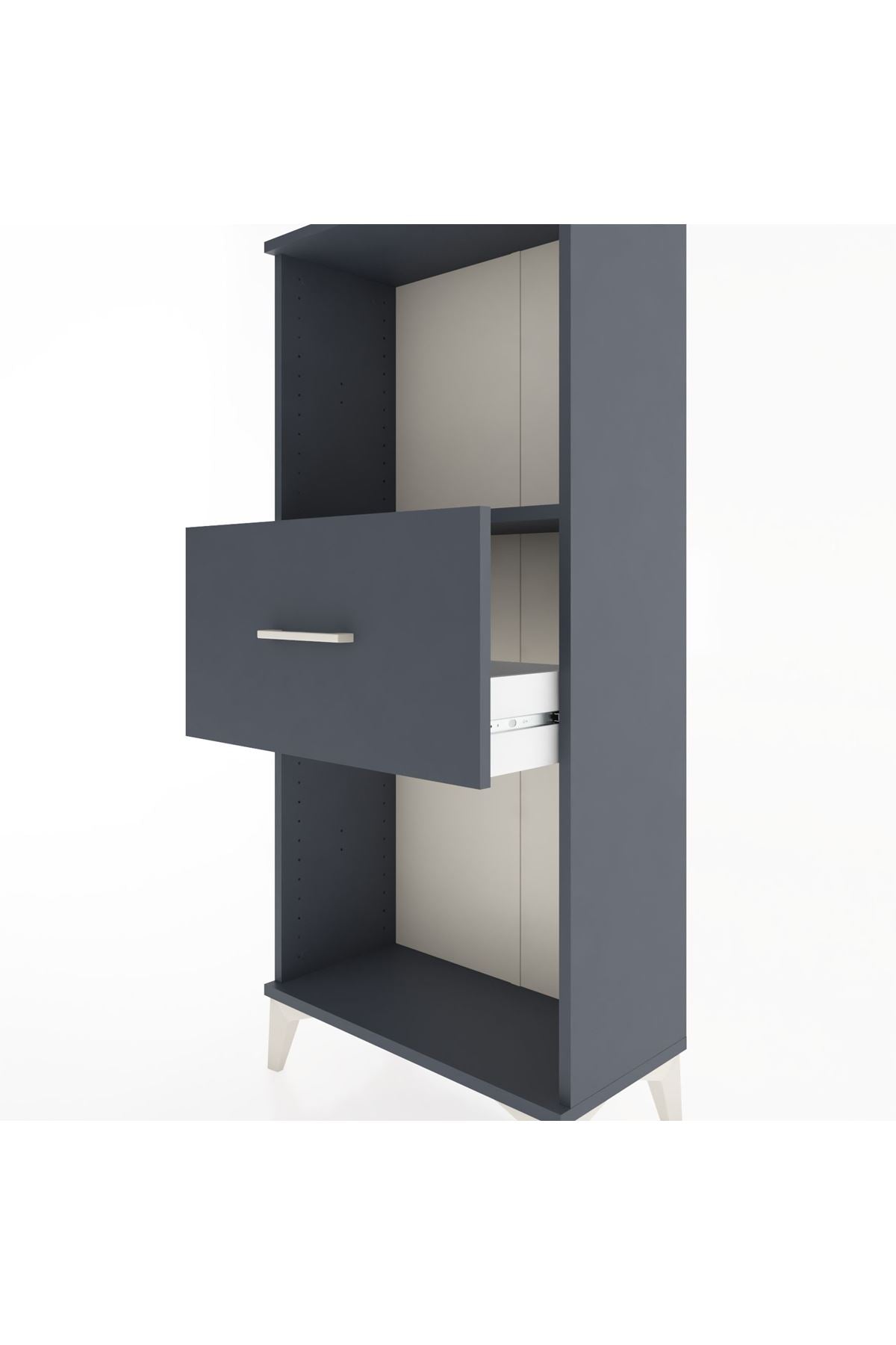 Hyperion Dolap Tek Raflı Tek Çekmeceli 60x44x134 - S50M002V5B