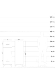 Hyperion Dolap Tek Raflı Tek Çekmeceli 60x44x134 - S50M003V5B