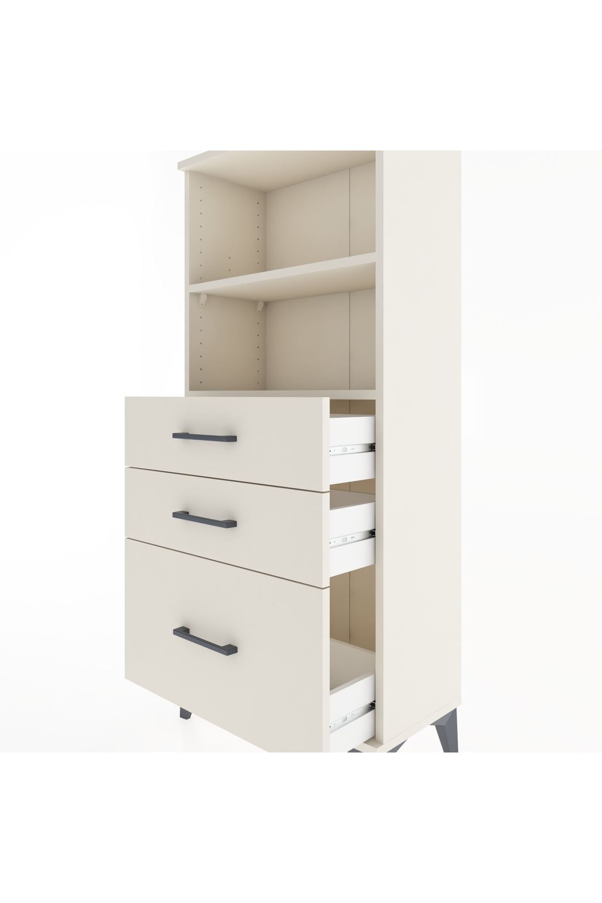 Hyperion Dolap 2 Raflı 3 Çekmeceli 60x44x134 - S50M005V1B