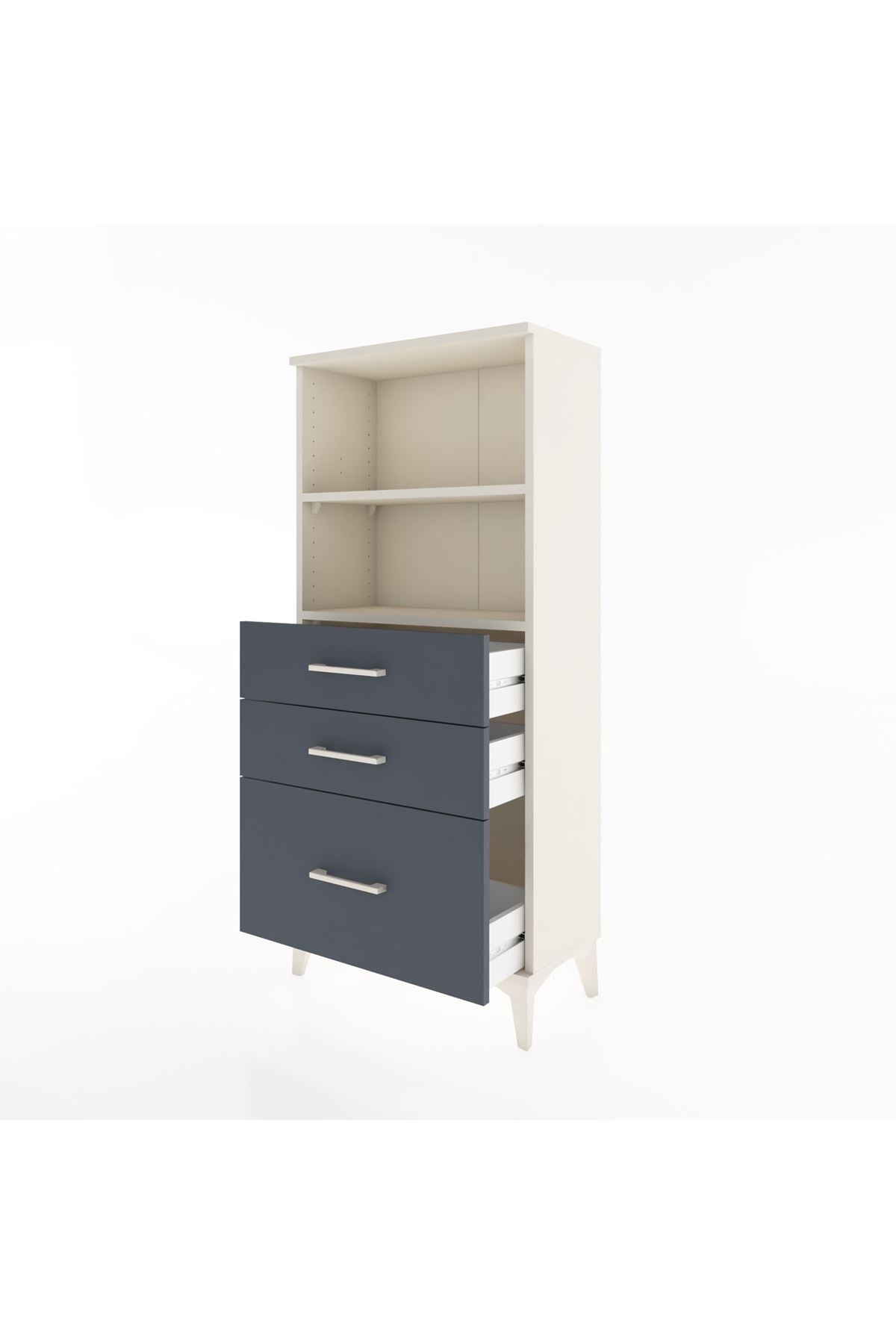 Hyperion Dolap 2 Raflı 3 Çekmeceli 60x44x134 - S50M005V2B