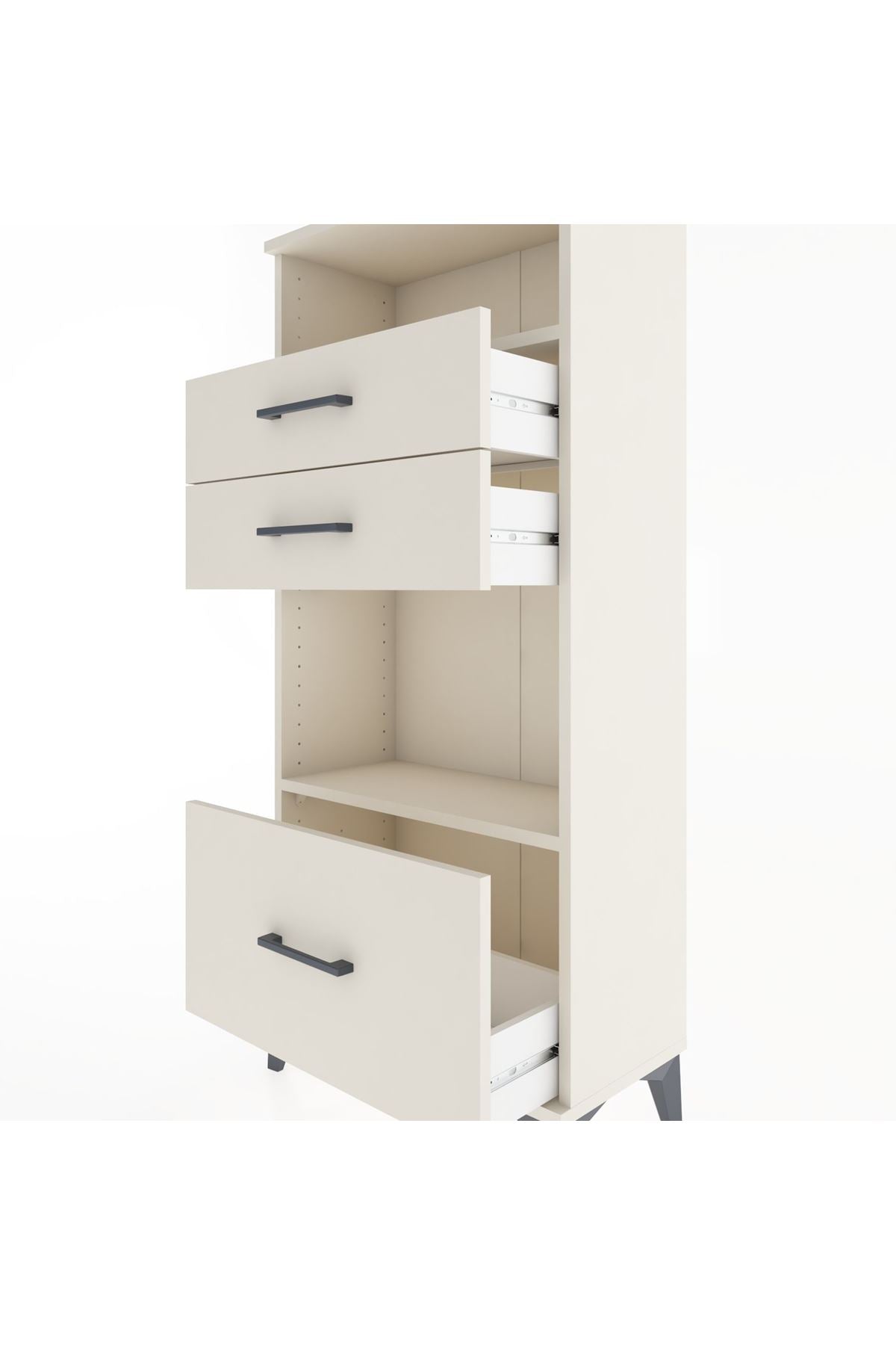 Hyperion Dolap 2 Raflı 3 Çekmeceli 60x44x134 - S50M006V1B