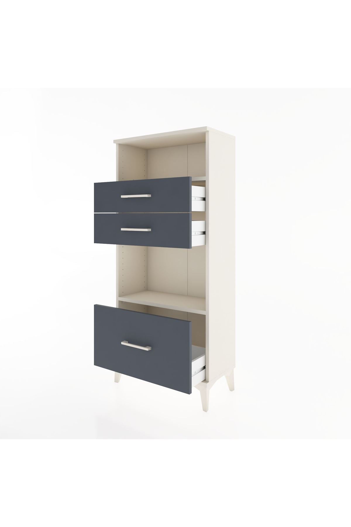 Hyperion Dolap 2 Raflı 3 Çekmeceli 60x44x134 - S50M006V2B
