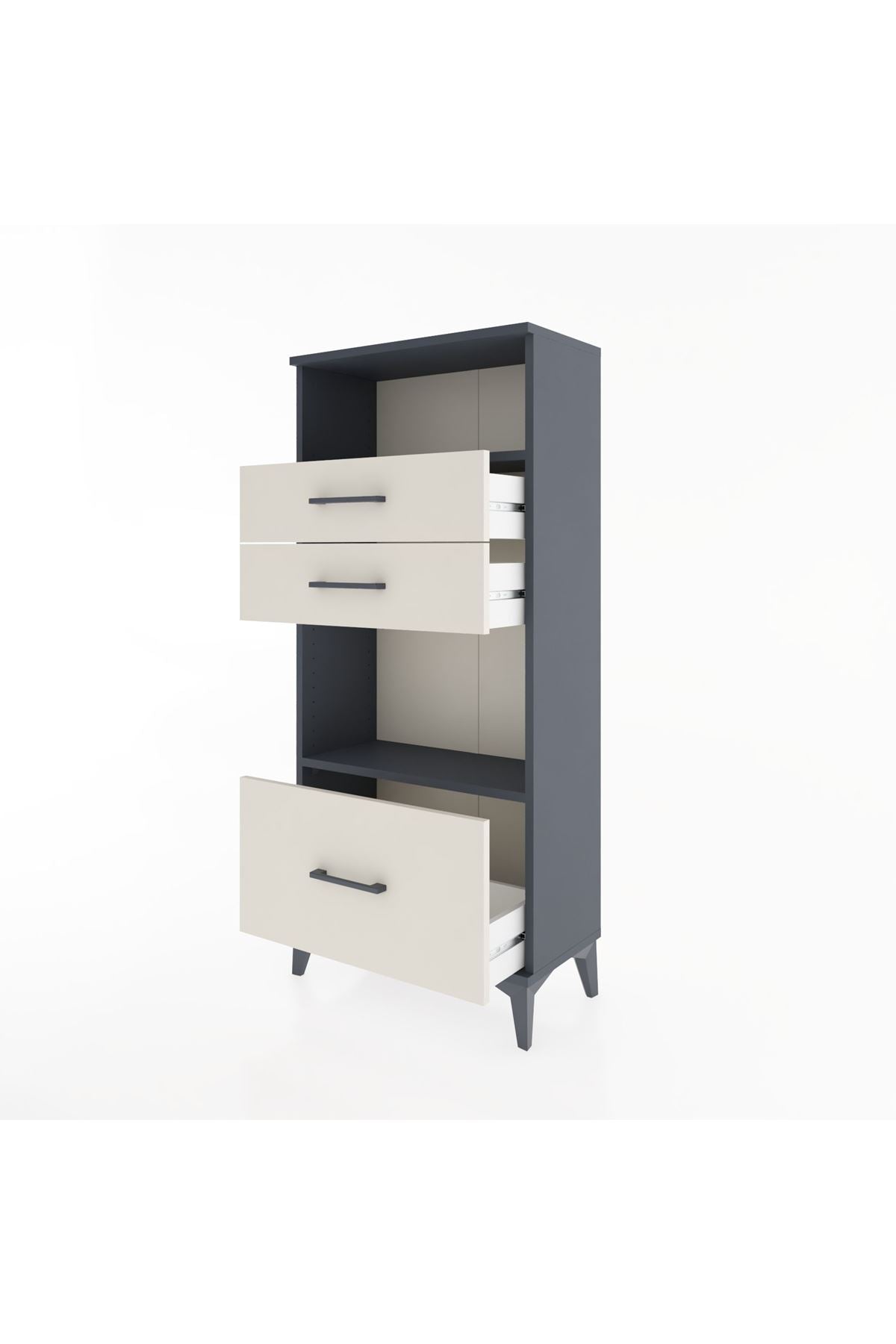 Hyperion Dolap 2 Raflı 3 Çekmeceli 60x44x134 - S50M006V4B