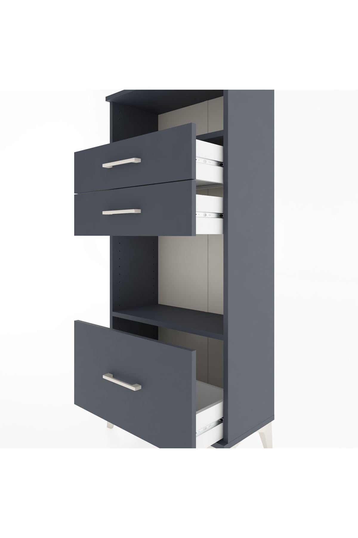 Hyperion Dolap 2 Raflı 3 Çekmeceli 60x44x134 - S50M006V5B