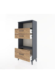 Hyperion Dolap 2 Raflı 3 Çekmeceli 60x44x134 - S50M006V6B