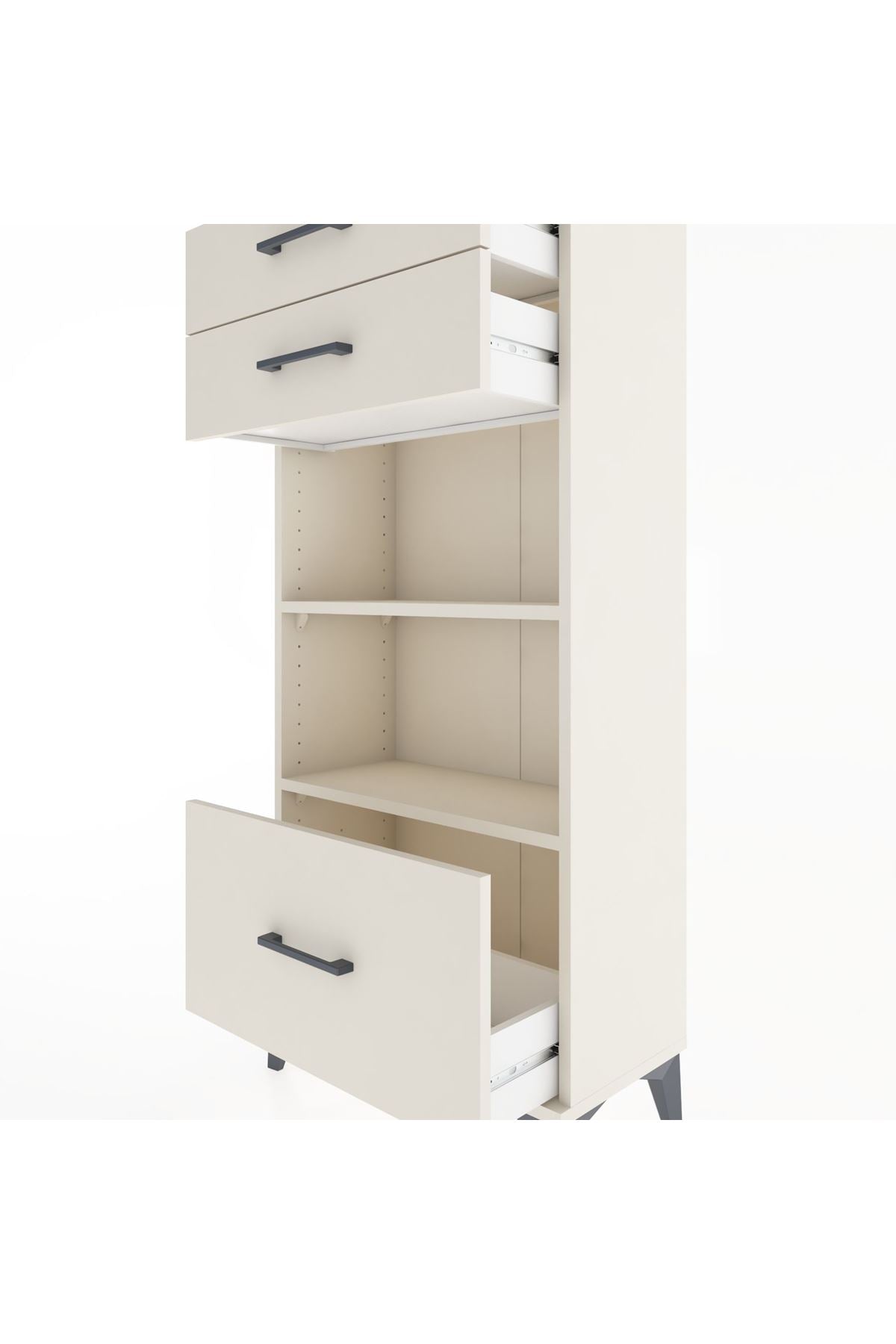 Hyperion Dolap 2 Raflı 3 Çekmeceli 60x44x134 - S50M007V1B