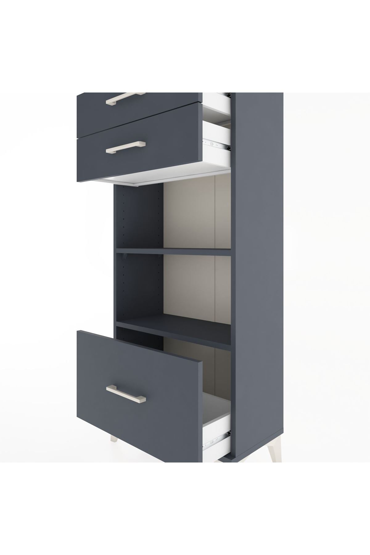 Hyperion Dolap 2 Raflı 3 Çekmeceli 60x44x134 - S50M007V5B