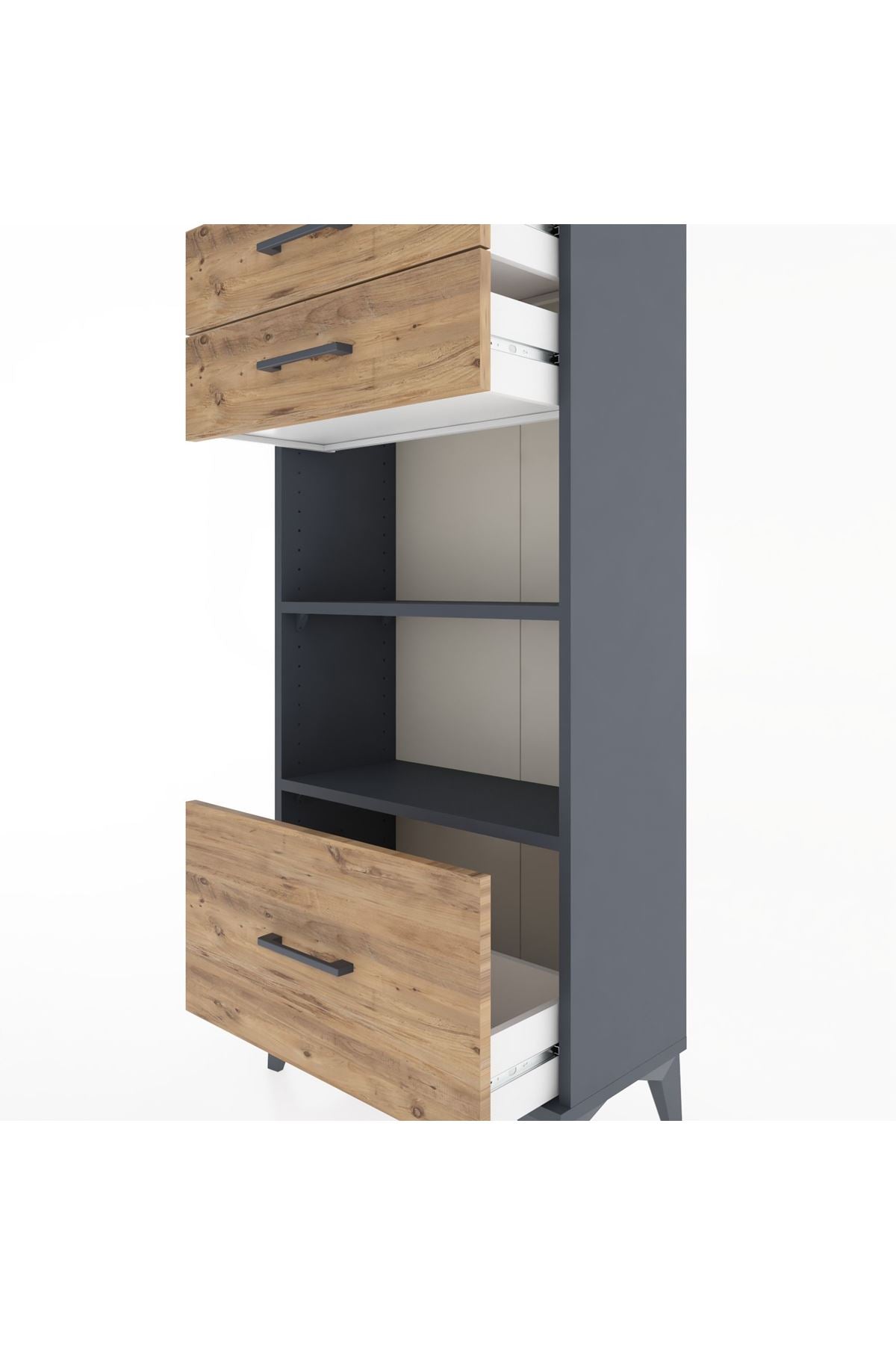 Hyperion Dolap 2 Raflı 3 Çekmeceli 60x44x134 - S50M007V6B