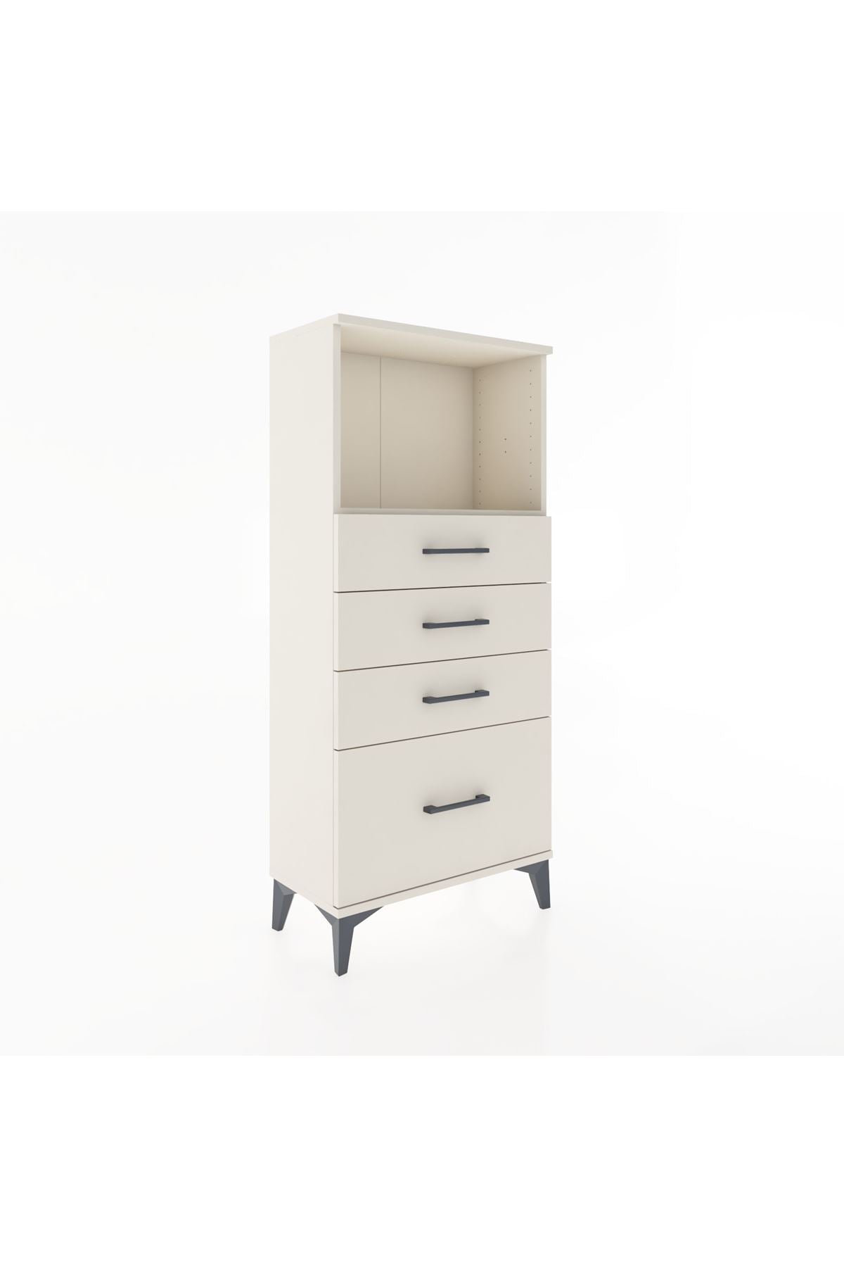 Hyperion Dolap Tek Raflı 4 Çekmeceli 60x44x134 - S50M008V1B
