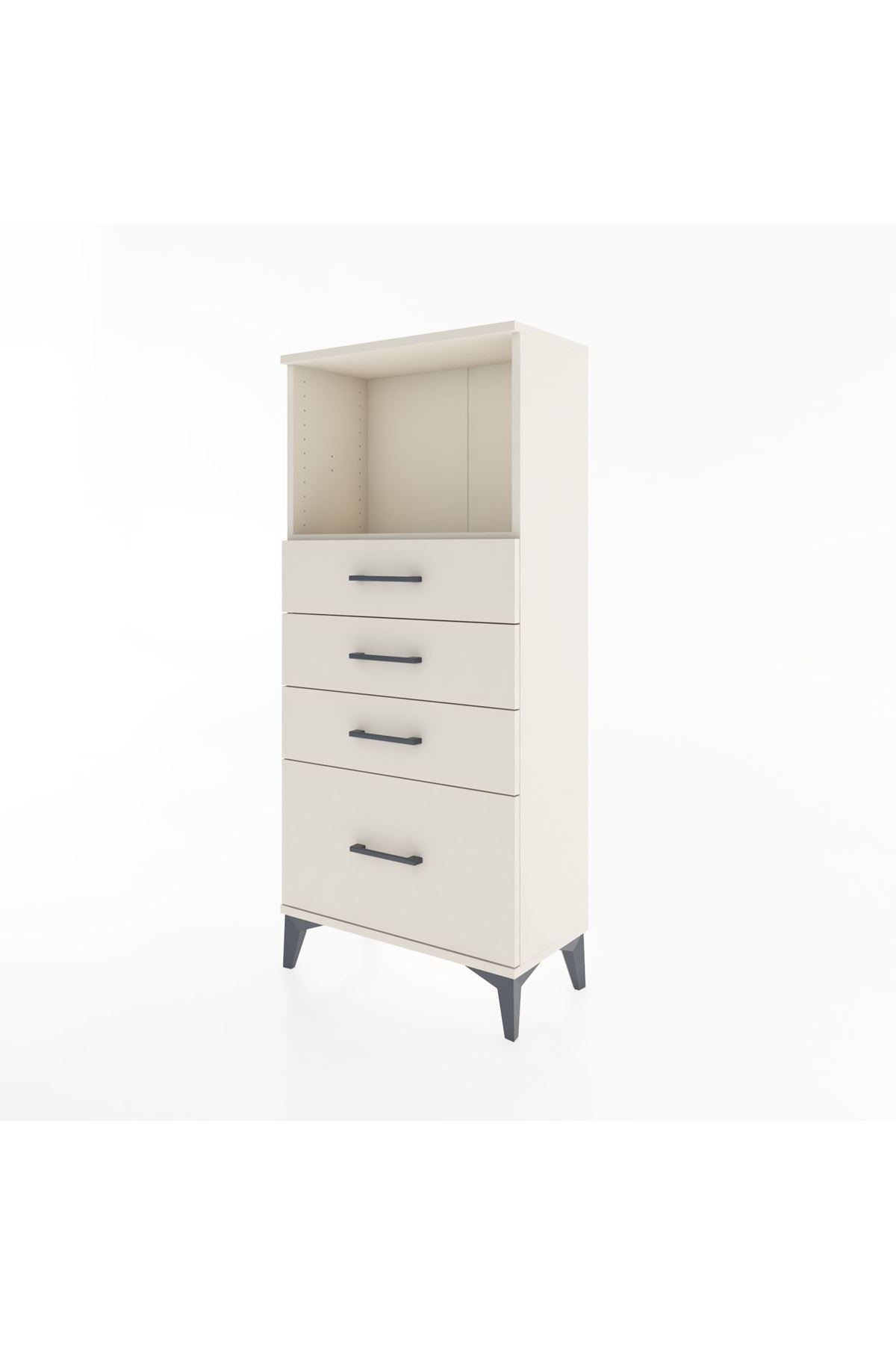 Hyperion Dolap Tek Raflı 4 Çekmeceli 60x44x134 - S50M008V1B
