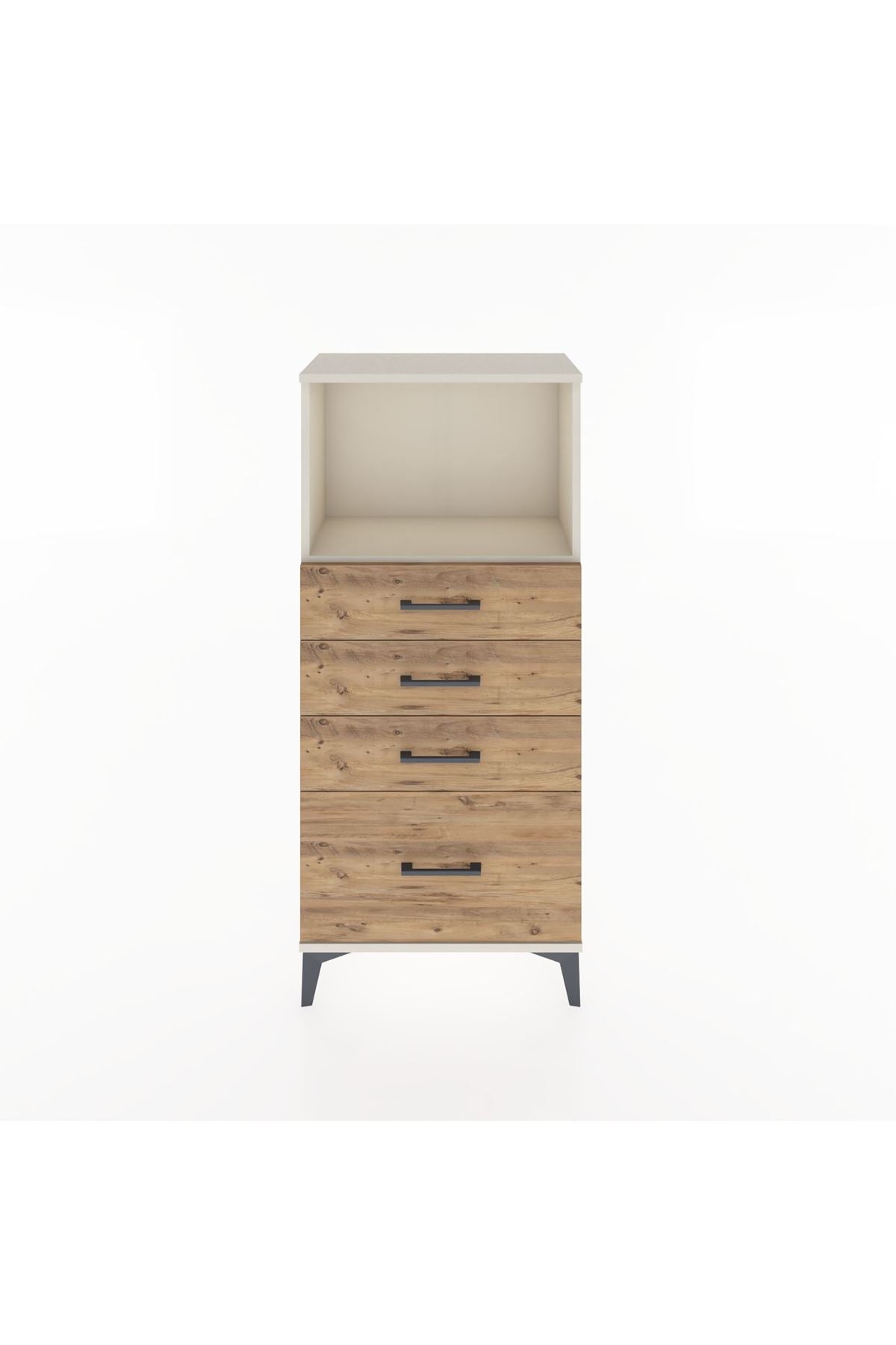 Hyperion Dolap Tek Raflı 4 Çekmeceli 60x44x134 - S50M008V3B