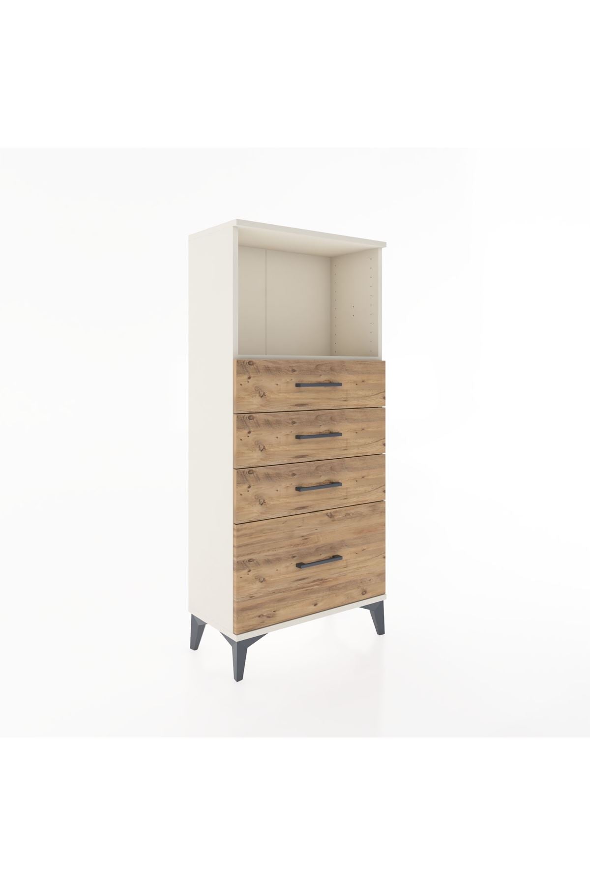 Hyperion Dolap Tek Raflı 4 Çekmeceli 60x44x134 - S50M008V3B
