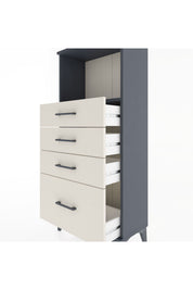 Hyperion Dolap Tek Raflı 4 Çekmeceli 60x44x134 - S50M008V4B