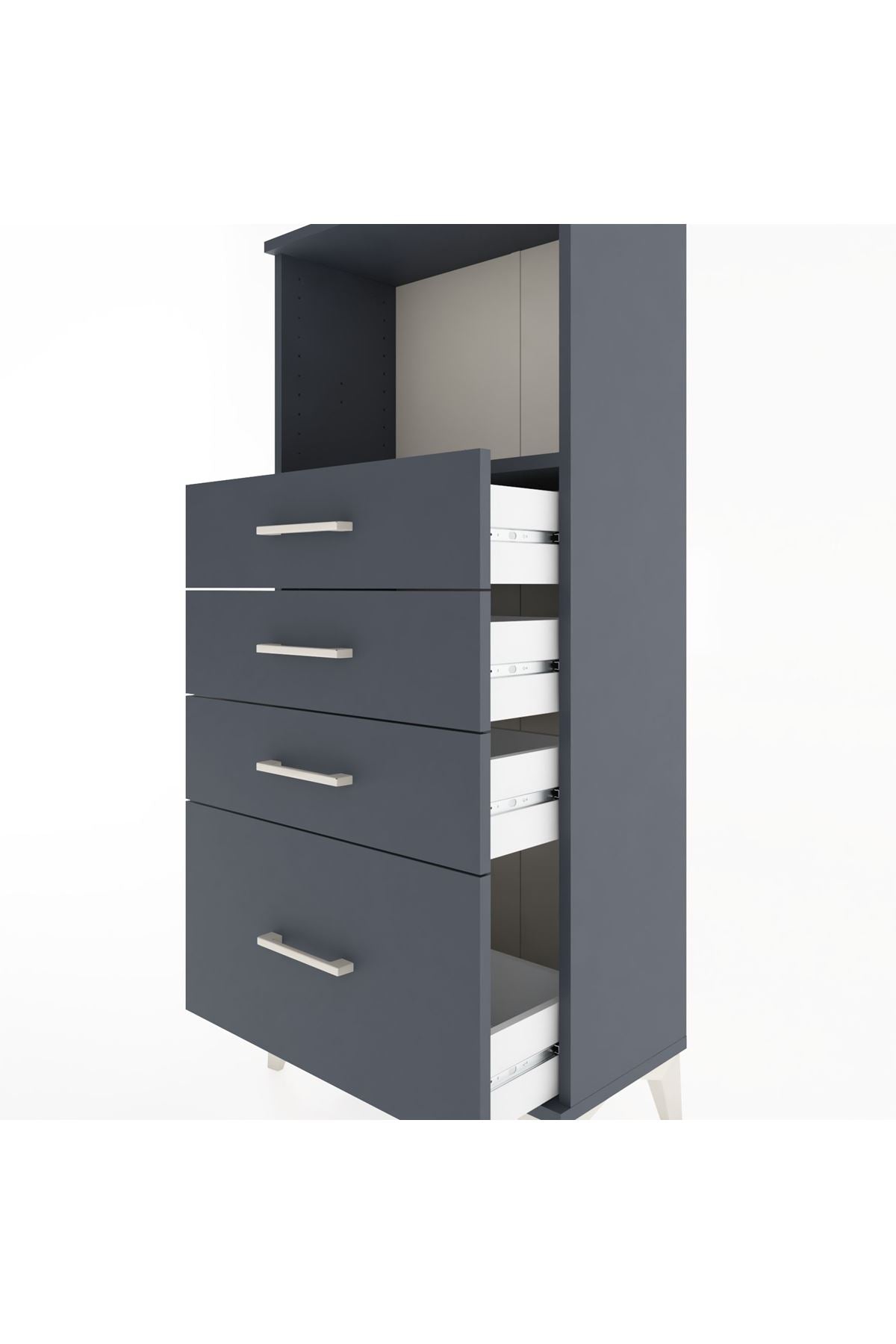 Hyperion Dolap Tek Raflı 4 Çekmeceli 60x44x134 - S50M008V5B