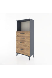 Hyperion Dolap Tek Raflı 4 Çekmeceli 60x44x134 - S50M008V6B