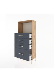 Hyperion Dolap Tek Raflı 4 Çekmeceli 60x44x134 - S50M008V8B
