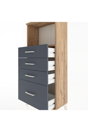Hyperion Dolap Tek Raflı 4 Çekmeceli 60x44x134 - S50M008V8B
