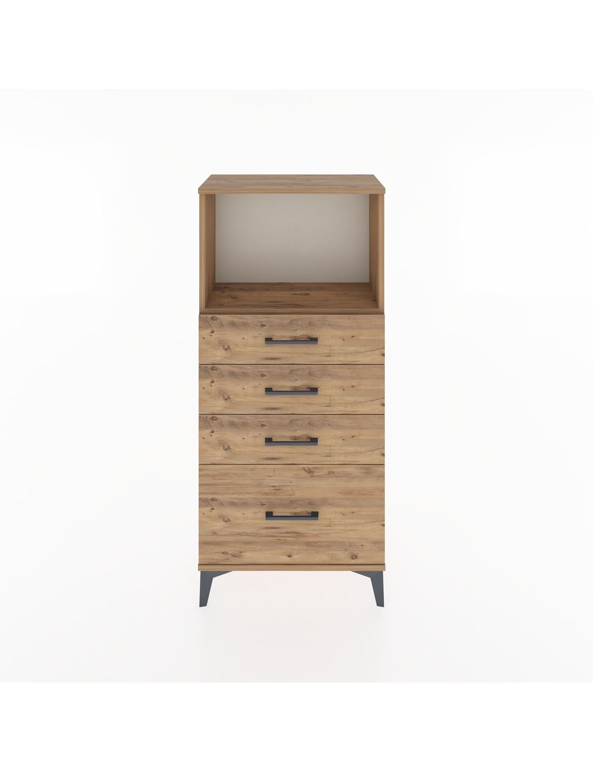 Hyperion Dolap Tek Raflı 4 Çekmeceli 60x44x134 - S50M008V9B