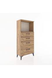 Hyperion Dolap Tek Raflı 4 Çekmeceli 60x44x134 - S50M008V9B