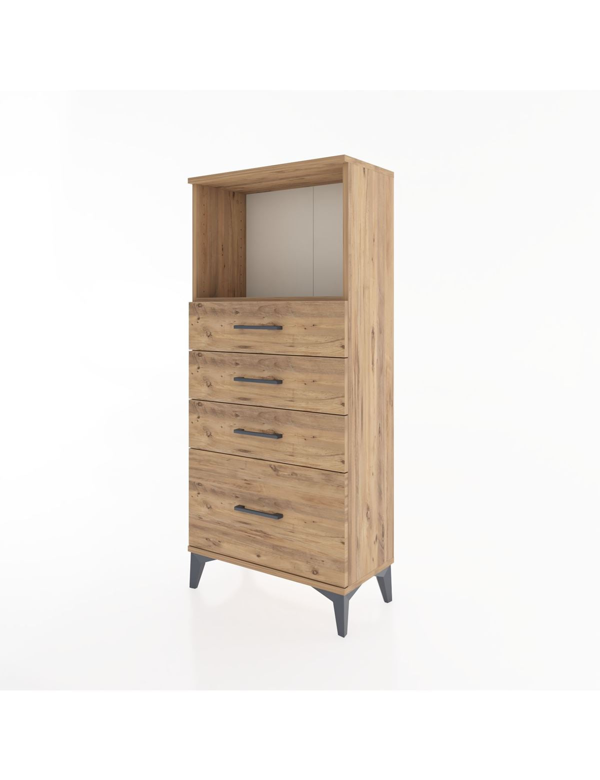 Hyperion Dolap Tek Raflı 4 Çekmeceli 60x44x134 - S50M008V9B