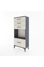 Hyperion Dolap Tek Raflı 4 Çekmeceli 60x44x134 - S50M009V4B