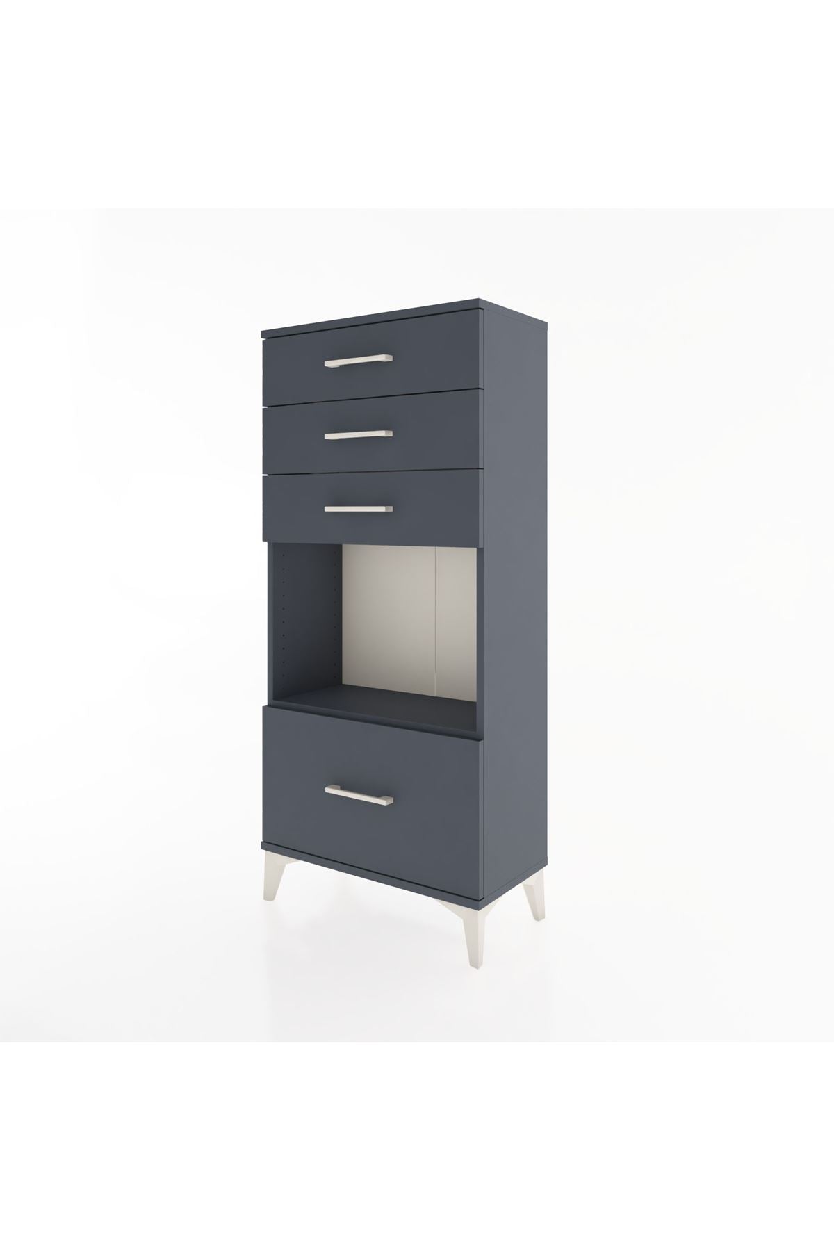 Hyperion Dolap Tek Raflı 4 Çekmeceli 60x44x134 - S50M009V5B