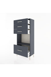 Hyperion Dolap Tek Raflı 4 Çekmeceli 60x44x134 - S50M009V5B