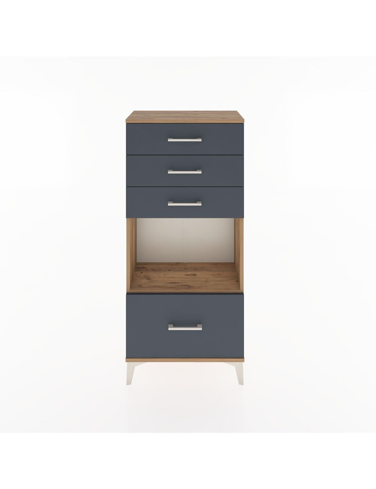 Hyperion Dolap Tek Raflı 4 Çekmeceli 60x44x134 - S50M009V8B