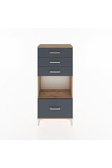 Hyperion Dolap Tek Raflı 4 Çekmeceli 60x44x134
