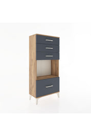 Hyperion Dolap Tek Raflı 4 Çekmeceli 60x44x134 - S50M009V8B