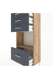 Hyperion Dolap Tek Raflı 4 Çekmeceli 60x44x134 - S50M009V8B