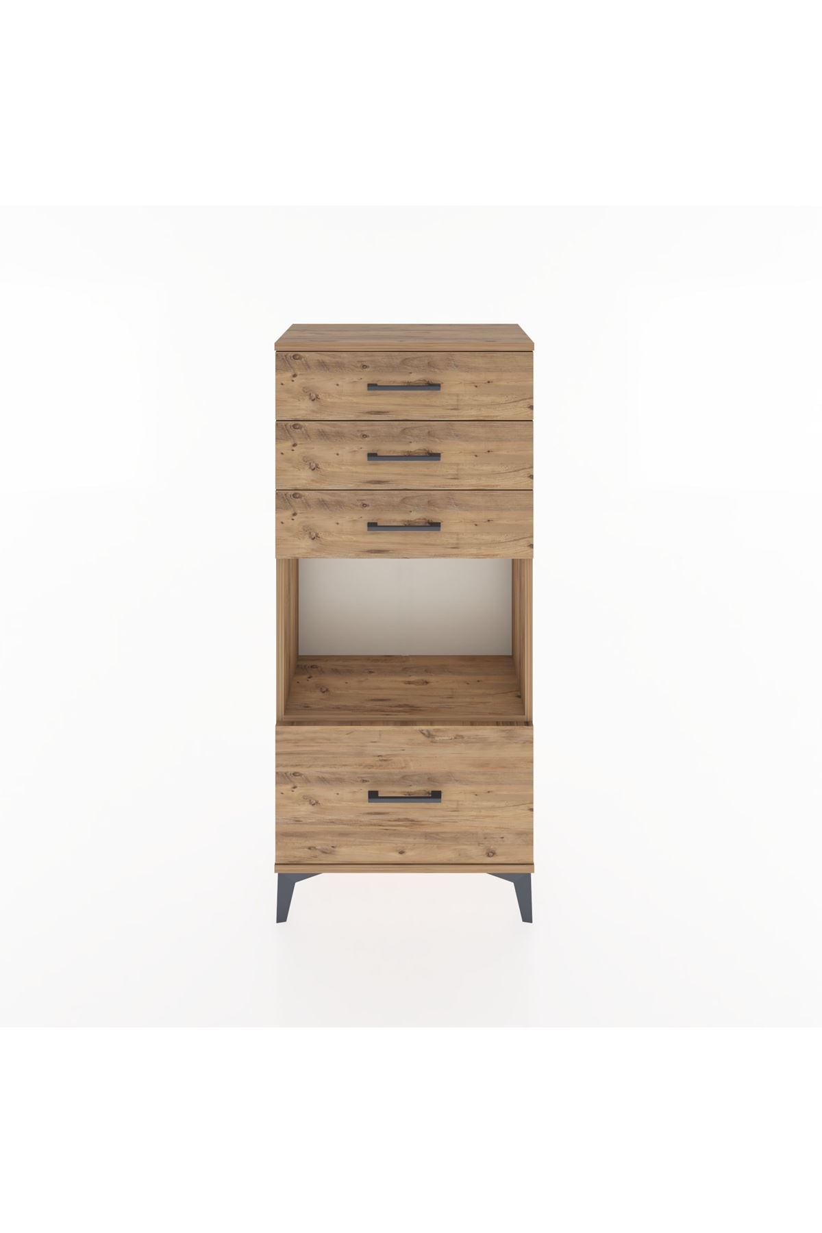 Hyperion Dolap Tek Raflı 4 Çekmeceli 60x44x134 - S50M009V9B