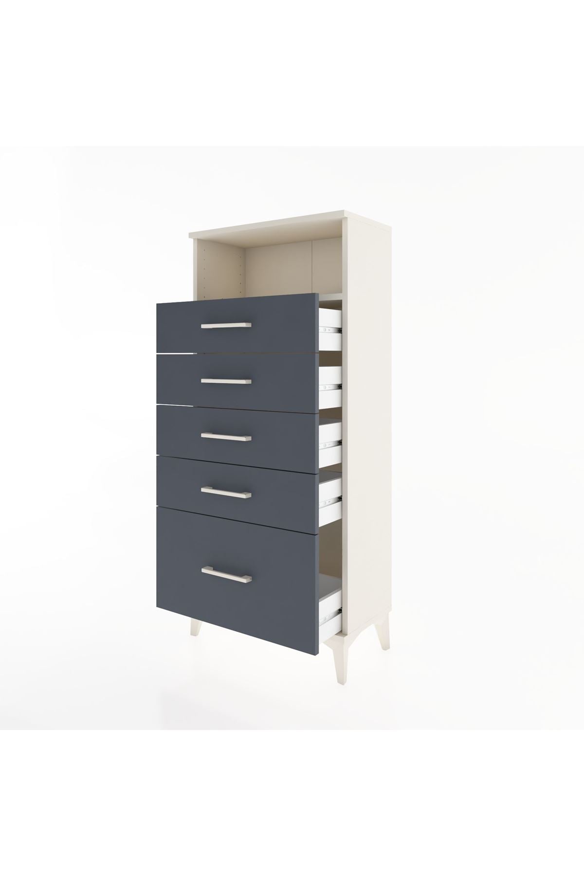 Hyperion Dolap Tek Raflı 5 Çekmeceli 60x44x134 - S50M010V2B