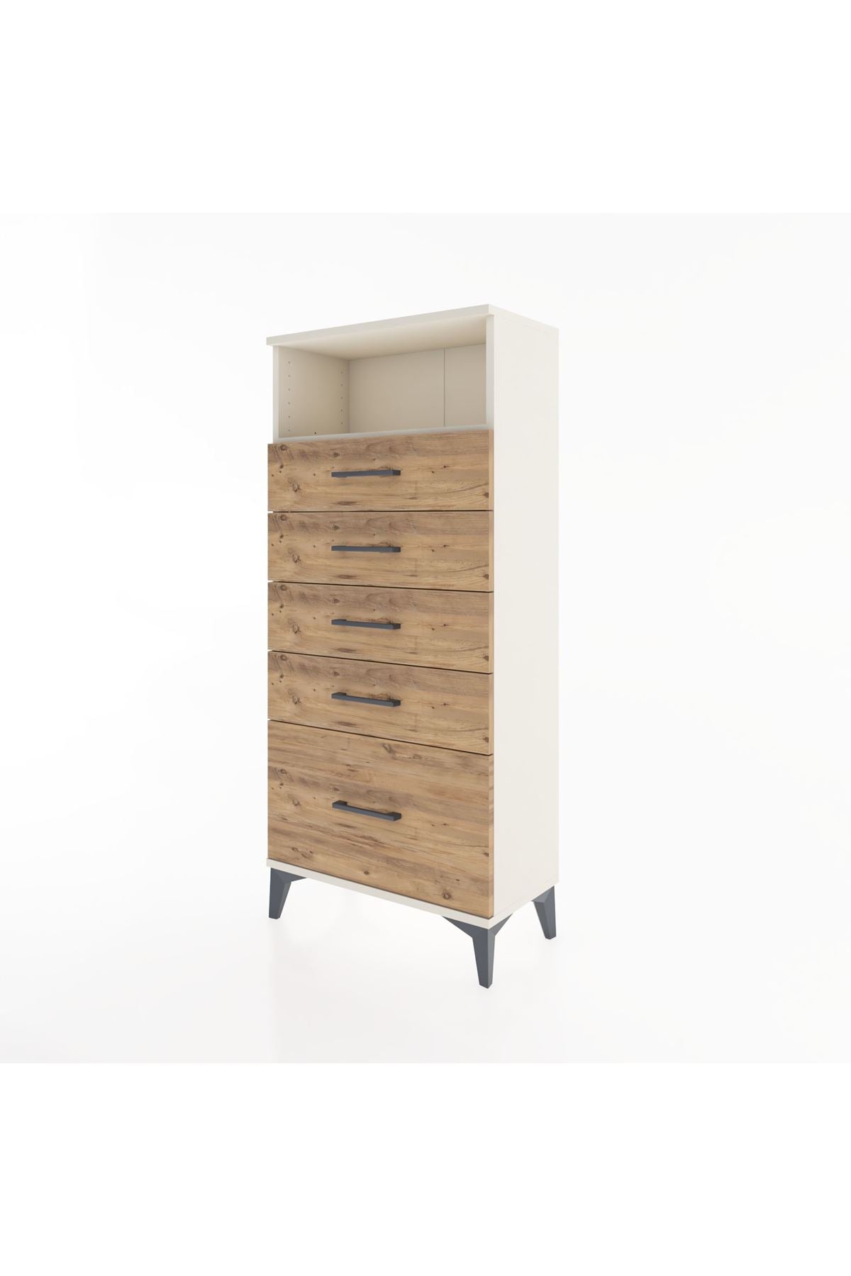 Hyperion Dolap Tek Raflı 5 Çekmeceli 60x44x134 - S50M010V3B