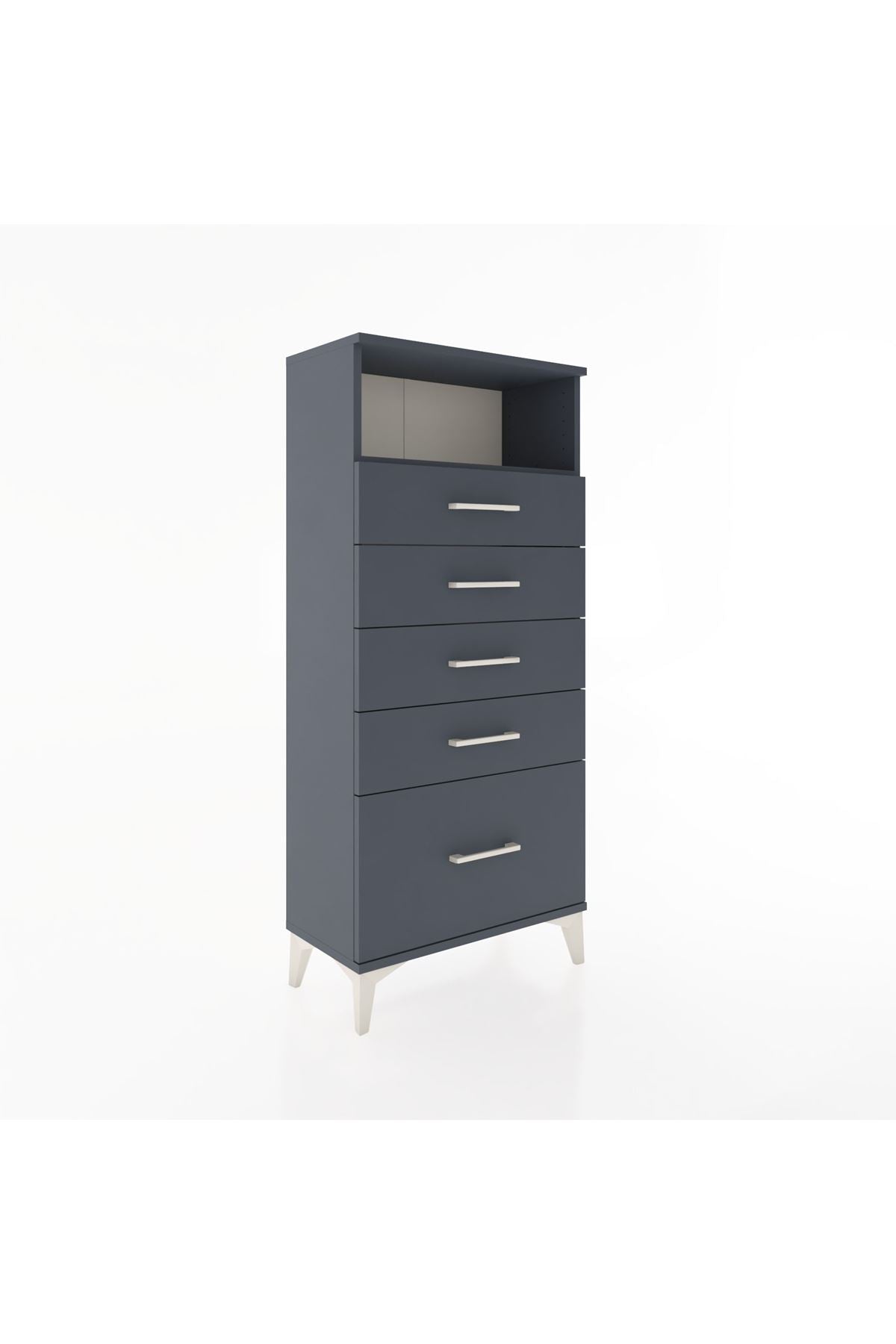 Hyperion Dolap Tek Raflı 5 Çekmeceli 60x44x134 - S50M010V5B