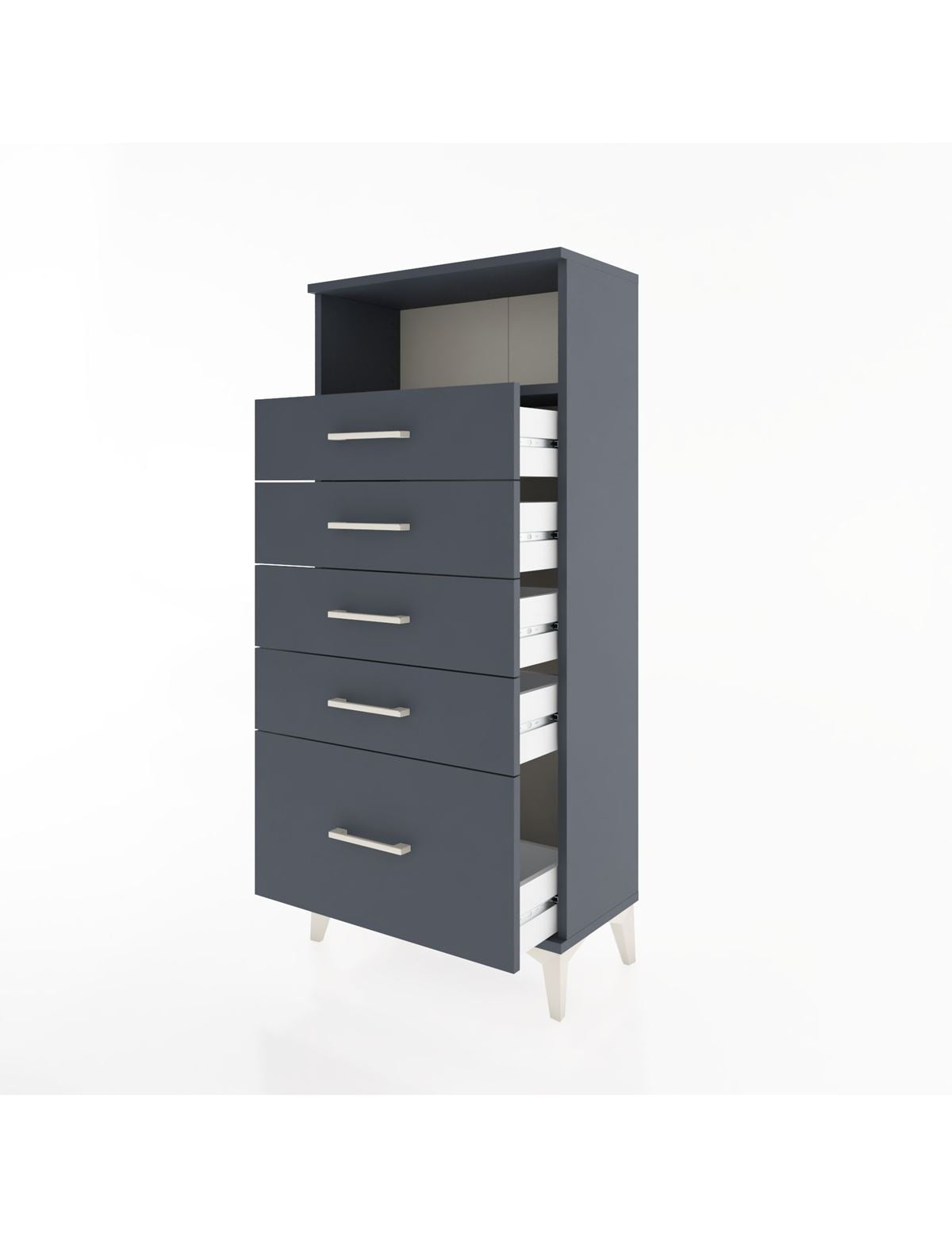 Hyperion Dolap Tek Raflı 5 Çekmeceli 60x44x134 - S50M010V5B