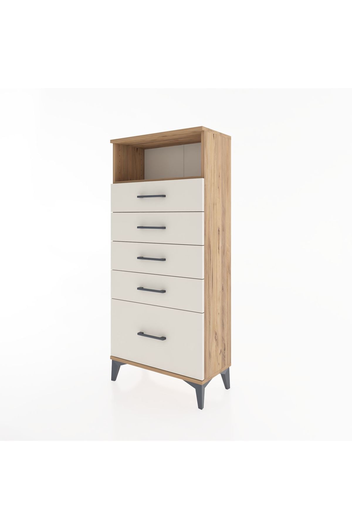 Hyperion Dolap Tek Raflı 5 Çekmeceli 60x44x134 - S50M010V7B