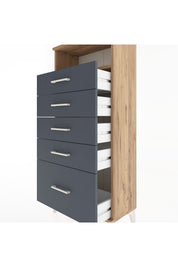 Hyperion Dolap Tek Raflı 5 Çekmeceli 60x44x134 - S50M010V8B