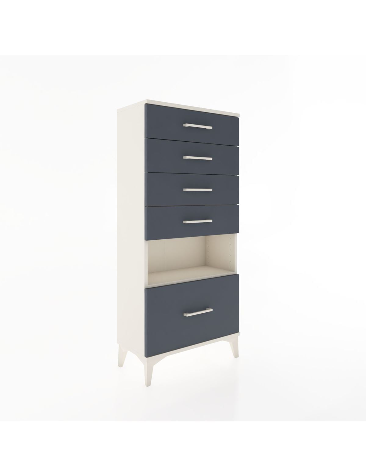 Hyperion Dolap Tek Raflı 5 Çekmeceli 60x44x134 - S50M011V2B