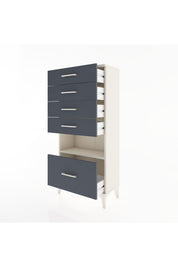 Hyperion Dolap Tek Raflı 5 Çekmeceli 60x44x134 - S50M011V2B