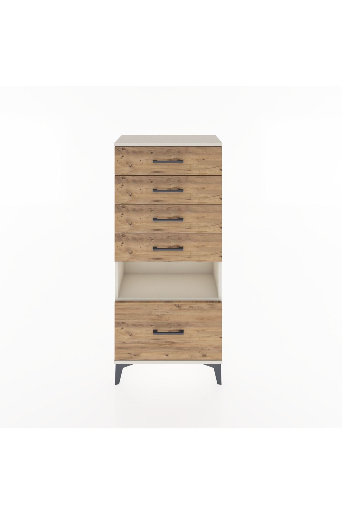 Hyperion Dolap Tek Raflı 5 Çekmeceli 60x44x134 - S50M011V3B